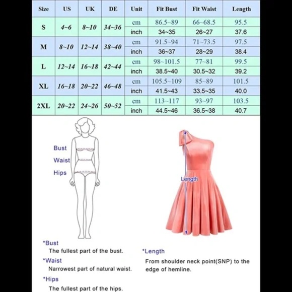 JASAMBAC Women's Velvet One Shoulder Bow Dress with Pockets - Picture 2 of 5